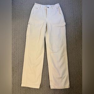 TNA Cream Cargo Pants Relaxed Fit